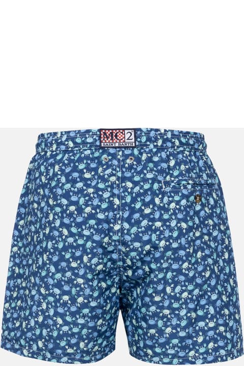 Homeware MC2 Saint Barth Man Lightweight Fabric Swim-shorts Lighting 70 With Crabs Print