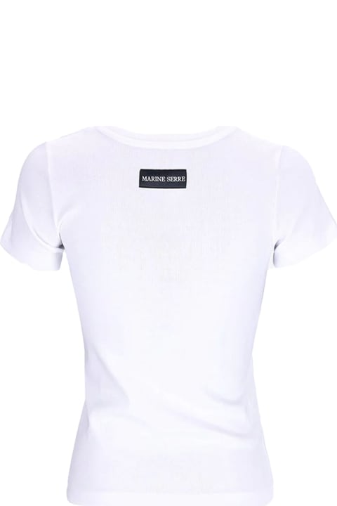 Fashion for Women Marine Serre Organic Cotton Rib T-shirt