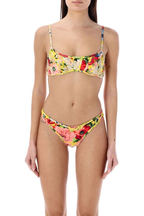 Zimmermann Swimwear for Women Zimmermann Alight Floral Print Corset Bikini