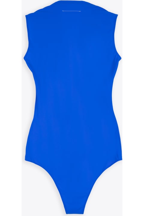MM6 Maison Margiela Underwear & Nightwear for Women MM6 Maison Margiela Body Royal blue lycra v-ncek bodysuit