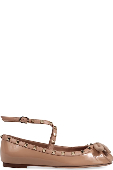 Sale for Women Valentino Garavani Rockstud Leather Ballet Flats
