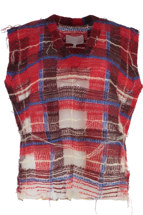 Sweater Season for Men Maison Margiela Mohair Blend Knitted Front Vest