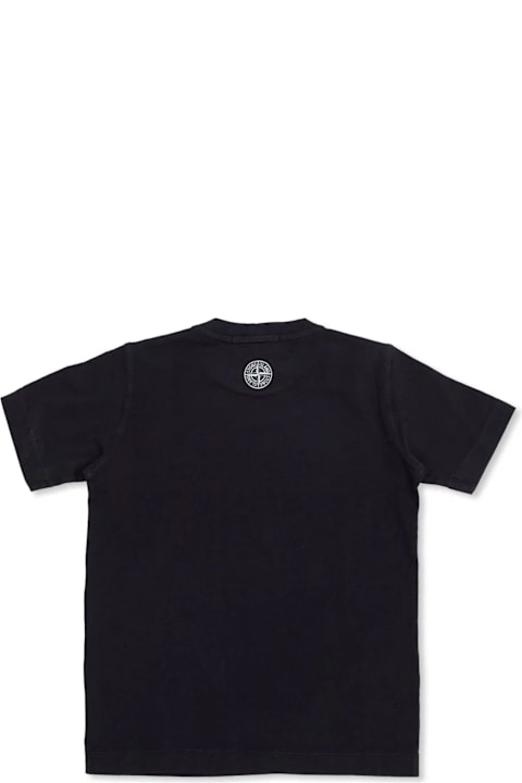 Stone Island T-Shirts & Polo Shirts for Boys Stone Island Stone Island Kids T-shirts And Polos Black