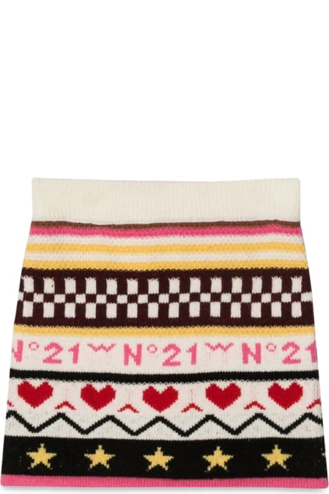 N.21 for Kids N.21 Allover Jacquard Knit Skirt