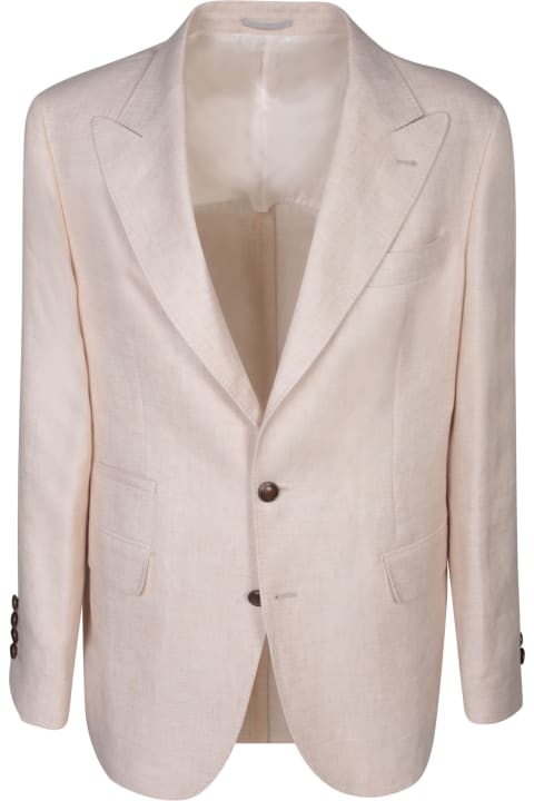 Brunello Cucinelli Clothing for Men Brunello Cucinelli Single-breasted Beige Jacket