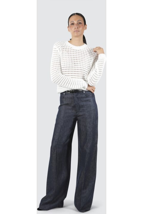 Cruna Pants & Shorts for Women Cruna Blue Flare Trousers