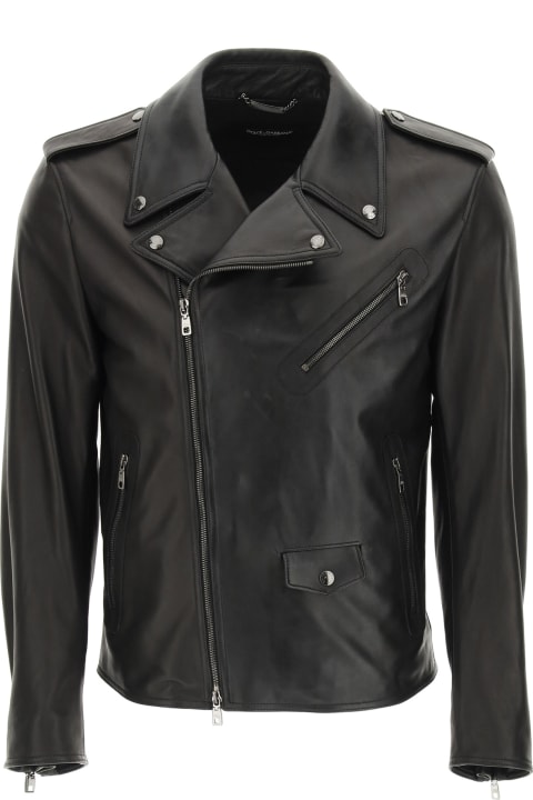 メンズ Dolce & Gabbanaのコート＆ジャケット Dolce & Gabbana Leather Jacket