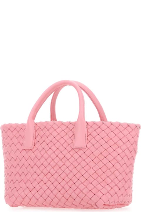 Bottega Veneta Bags for Women Bottega Veneta Pink Leather Mini Cabat Handbag