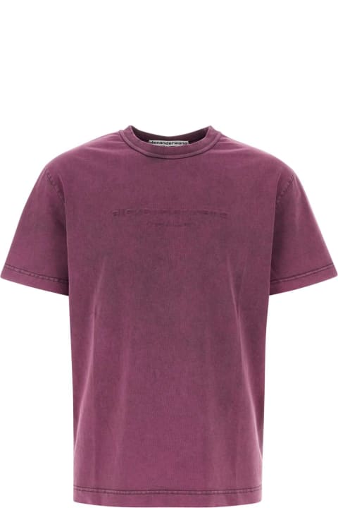 Alexander Wang Topwear for Men Alexander Wang Purple Cotton T-shirt