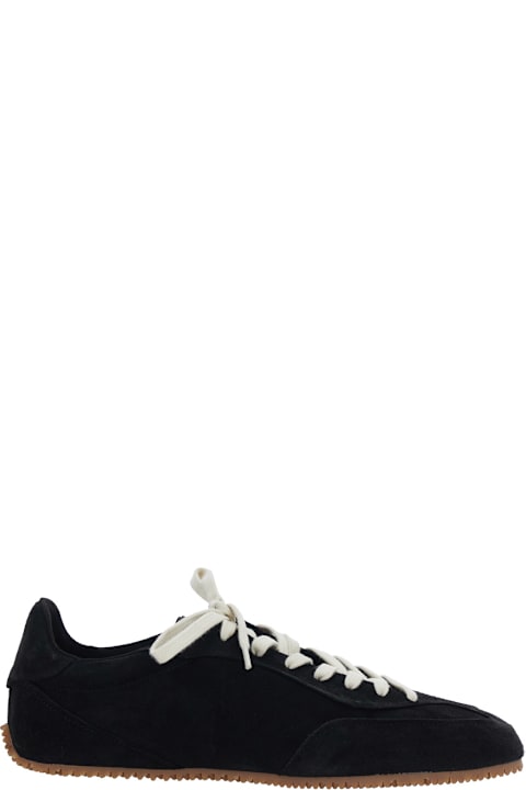 Homeware Axel Arigato 'daze Runner' Black Sneaker With Logo On The Tongue And Grooved Sole In Suede Man