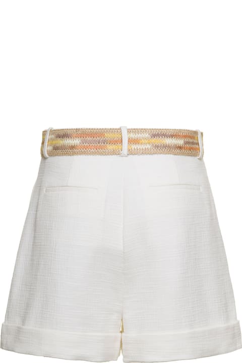 ショートパンツ ZIMMERMANN Woman Short White 3063AS251 IVO Zimmermann white linen shorts for women 169465 — Women