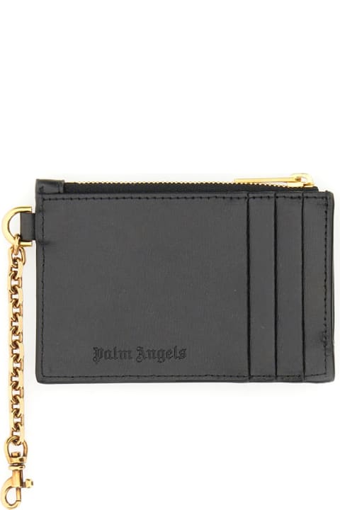 Palm Angels Wallets for Women Palm Angels Card Holder With Chain "palm Beach"