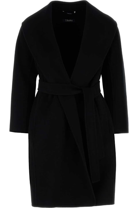 
S Max Mara Black Wool Messi Coat