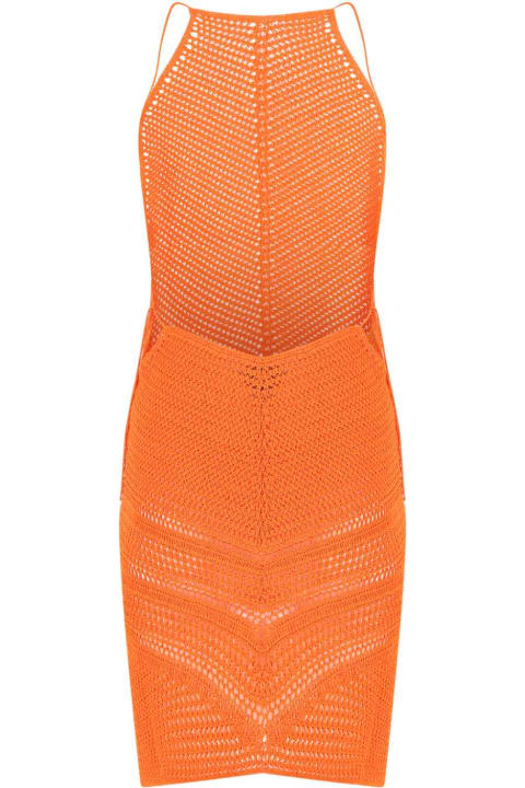 Fashion for Women Bottega Veneta Orange Crochet Dress