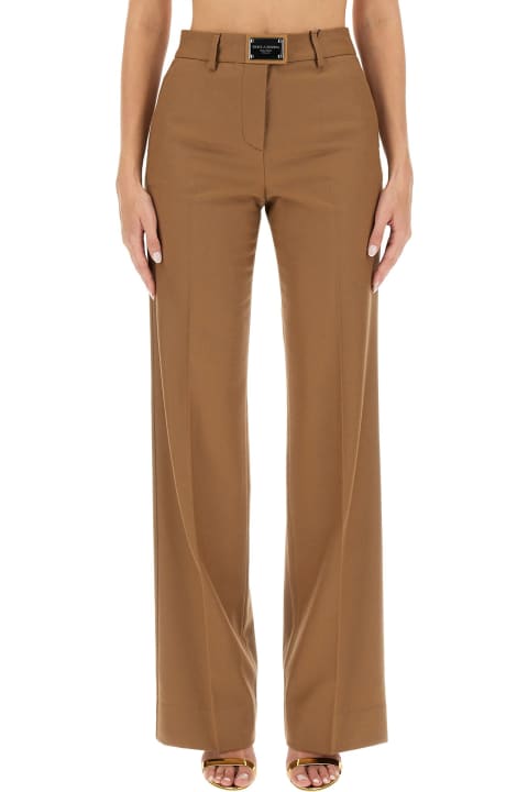Dolce & Gabbana Pants & Shorts for Women Dolce & Gabbana Flannel Flare Pants
