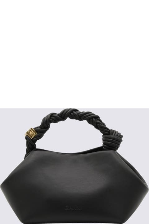Ganni Totes for Women Ganni Black Bou Small Top Handle Bag