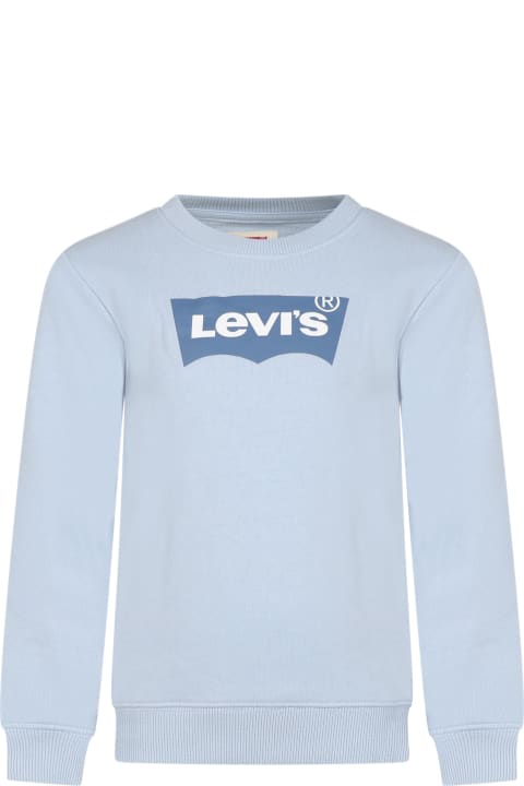 ボーイズ Levi'sのニットウェア＆スウェットシャツ Levi's Sky Blue Sweatshirt For Kids With Logo