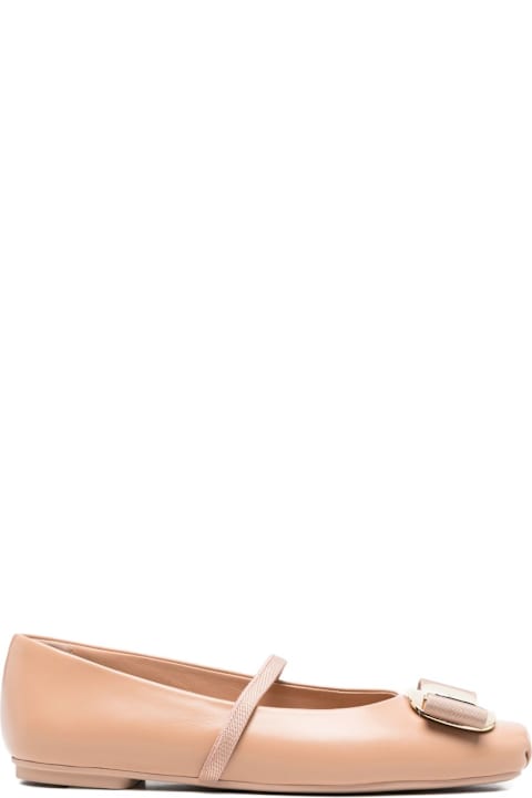 Ferragamo Vara Leather Ballets