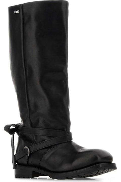 インテリア Our Legacy Black Leather High Engine Boots