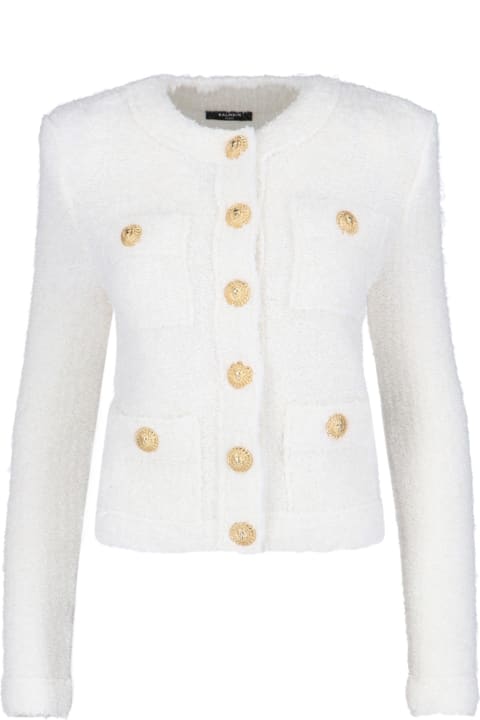 Balmain Coats & Jackets for Women Balmain Four Pockets Cropped Jacket