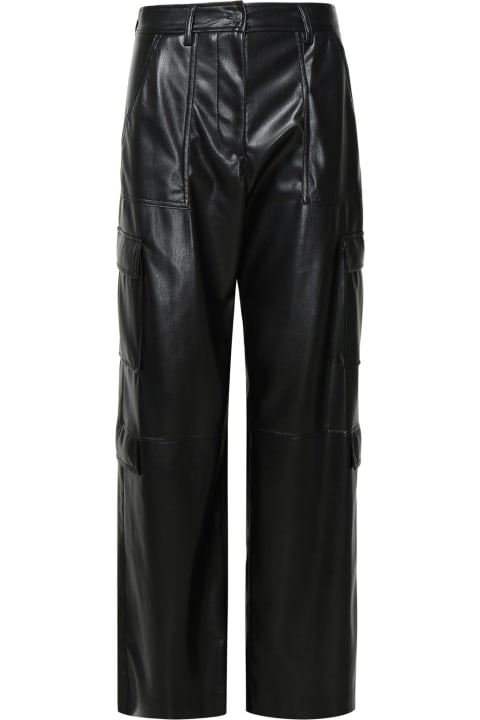 MSGM Pants & Shorts for Women MSGM Black Leather-like Pants