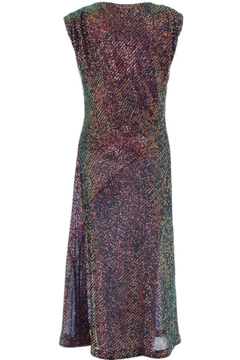 Sequin Embellished Sleeveless Dress