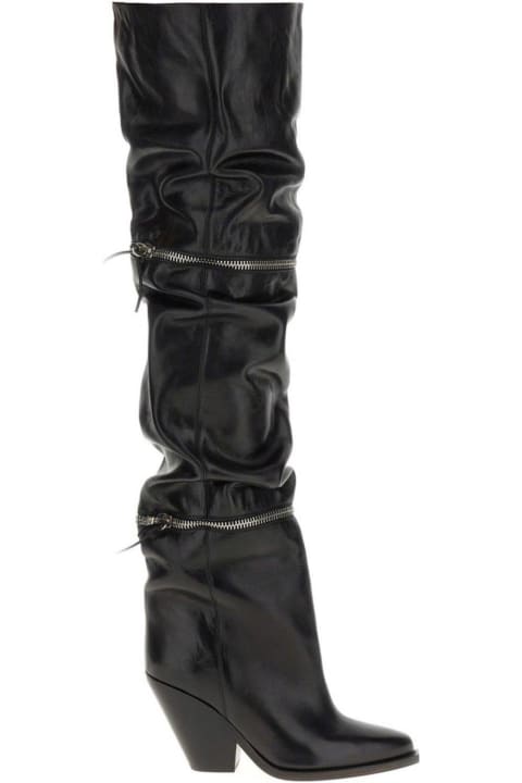 Isabel Marant Boots for Women Isabel Marant Lelodie Thigh-high Pointed-toe Boots