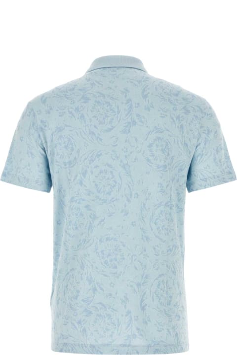 Clothing for Men Versace Printed Piquet Polo Shirt
