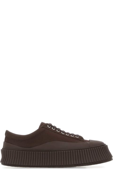 Fashion for Women Jil Sander Brown Canvas And Rubber Sneakers