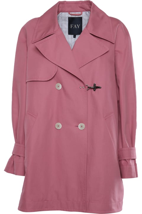 Fashion for Women Fay Magenta Double-breasted Parka