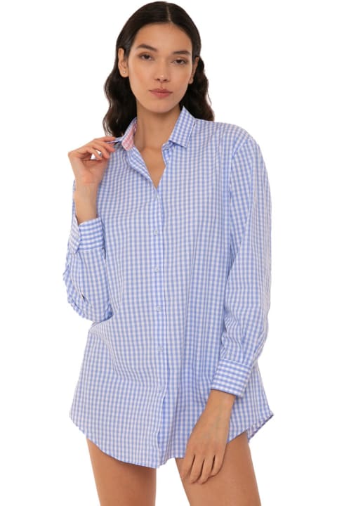 MC2 Saint Barth Topwear for Women MC2 Saint Barth Gingham Shirt With St. Barth Embroidery