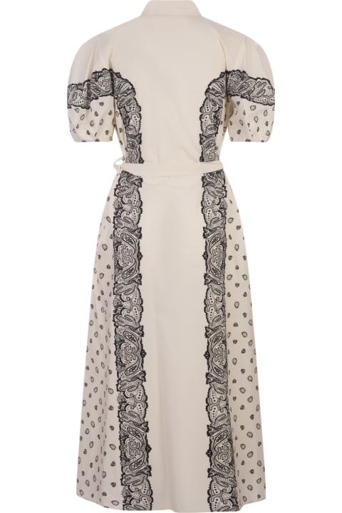 Clothing for Women Chloé White Shirt Dress With Print And Puff Sleeves