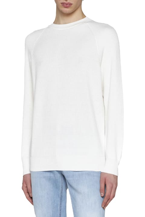 Sweaters for Men Brunello Cucinelli Cotton Rib Sweater With Raglan Sleeve