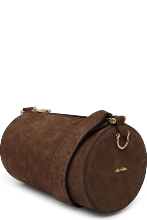 Max Mara Shoulder Bags for Women Max Mara Small 'nabukrolls' Bag In Nubuck Leather