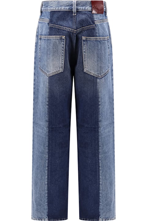 Jeans for Women Gucci Patchwork Denim Jeans With Gucci Rosso Ancora