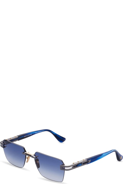 Dita Eyewear for Women Dita Meta-evo One - Antique Silver / Blue Swirl Sunglasses