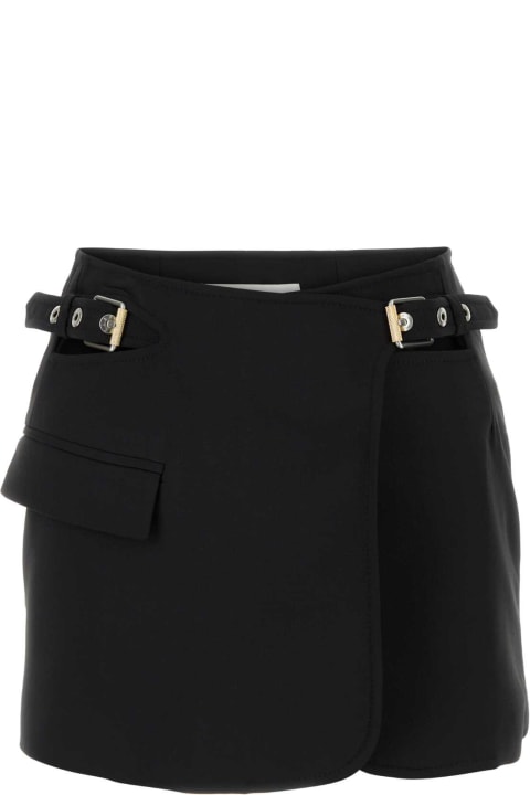 ウィメンズ新着アイテム Dion Lee Black Stretch Polyester Blend Mini Skirt