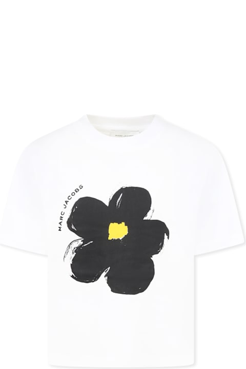 Homeware Marc Jacobs White T-shirt For Girl With Flower