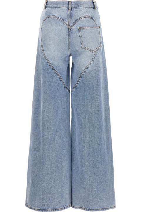 AREA الجينز لـ السيدات AREA Jeans 'wide Leg Crystal Slit'