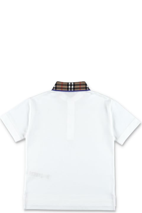 Burberry قمصان بياقة دائرية وقمصان البولو لـ أولاد Burberry Kid - Check Collar Polo Shirt