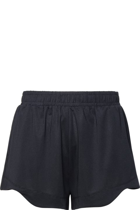 Ganni Women Ganni 'active' Shorts In Black Recycled Polyester Blend