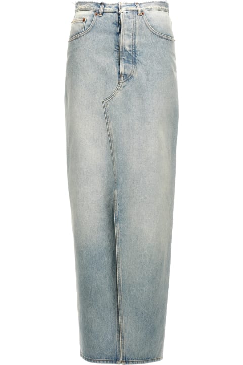 Homeware MM6 Maison Margiela Frayed Maxi Denim Skirt