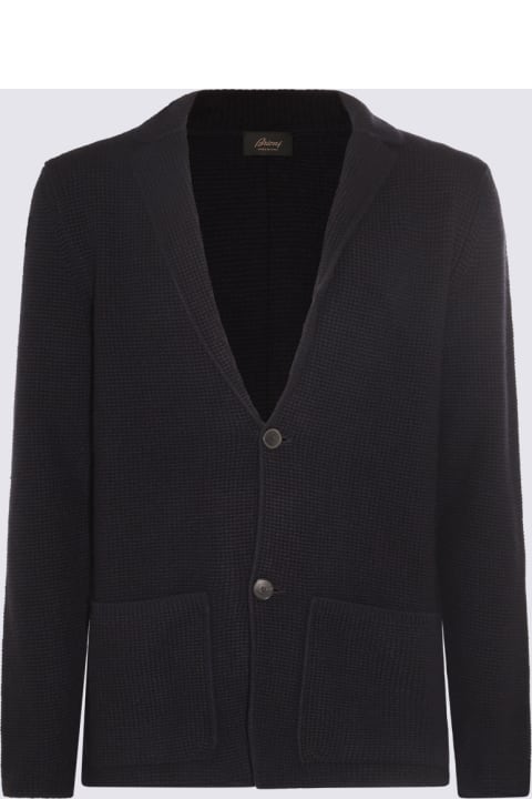 Brioni Coats & Jackets for Men Brioni Navy Cashmere And Wool Blend Blazer