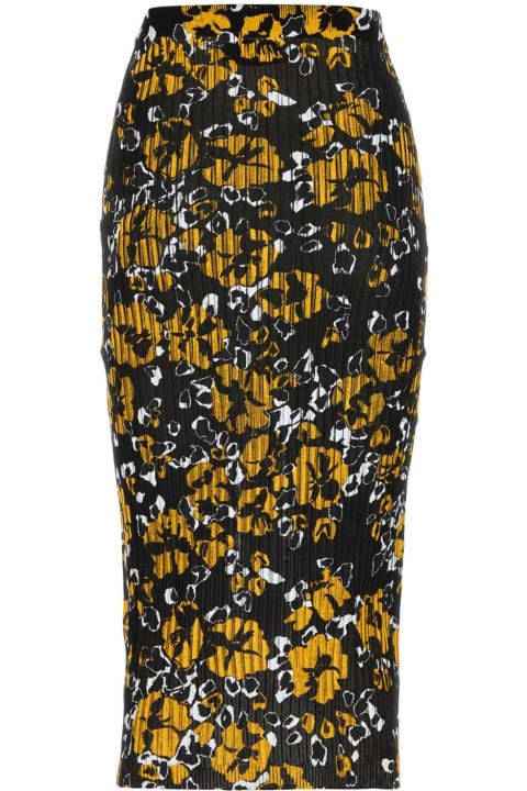 ウィメンズ新着アイテム Lanvin Printed Silk Blend Skirt