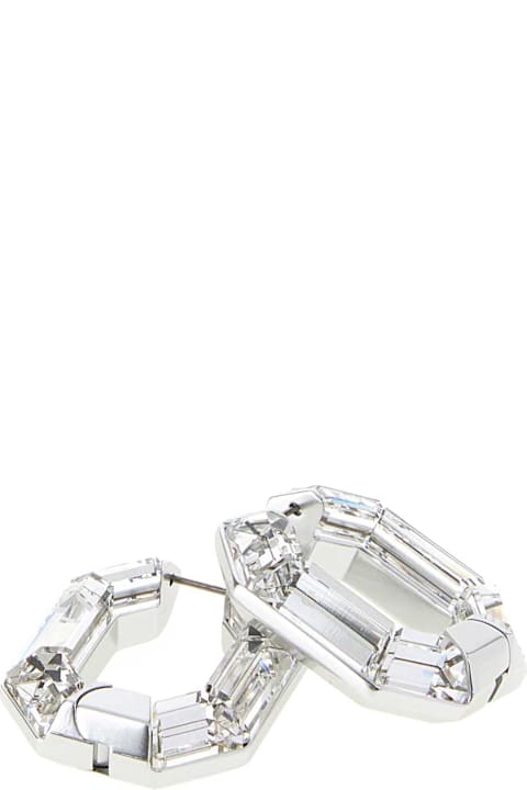 Swarovski for Men Swarovski Silver Crystal Lucent Earrings