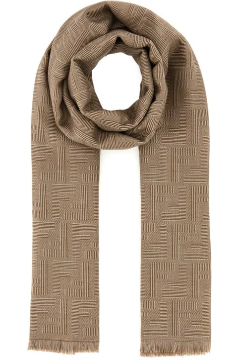 Fashion for Men Fendi Embroidered Wool Blend Scarf