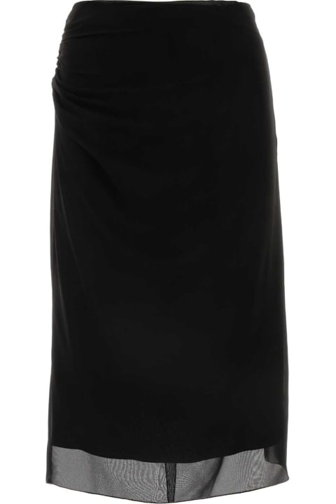 Prada for Women Prada Black Georgette Skirt