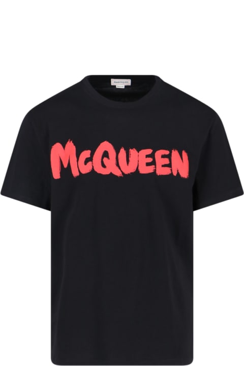 ウィメンズ新着アイテム Alexander McQueen 'graffiti' T-shirt
