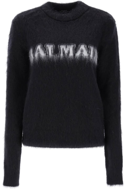 Homeware Balmain Brushed Mohair Logo Sweater