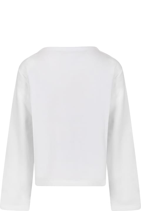 Sweaters & Sweatshirts for Girls Marni White Sweatshirt For Girl With Logo